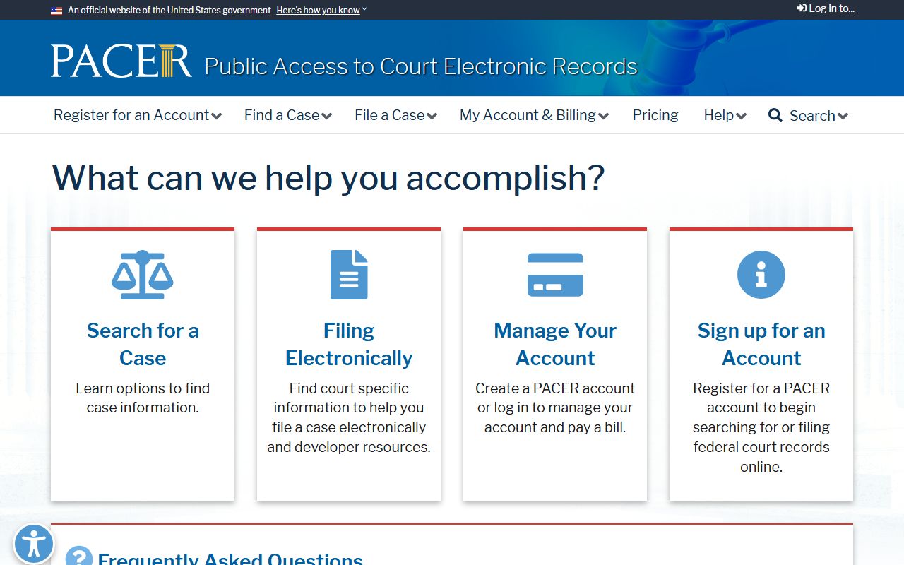 PACER federal case access used alongside Lafayette County court records