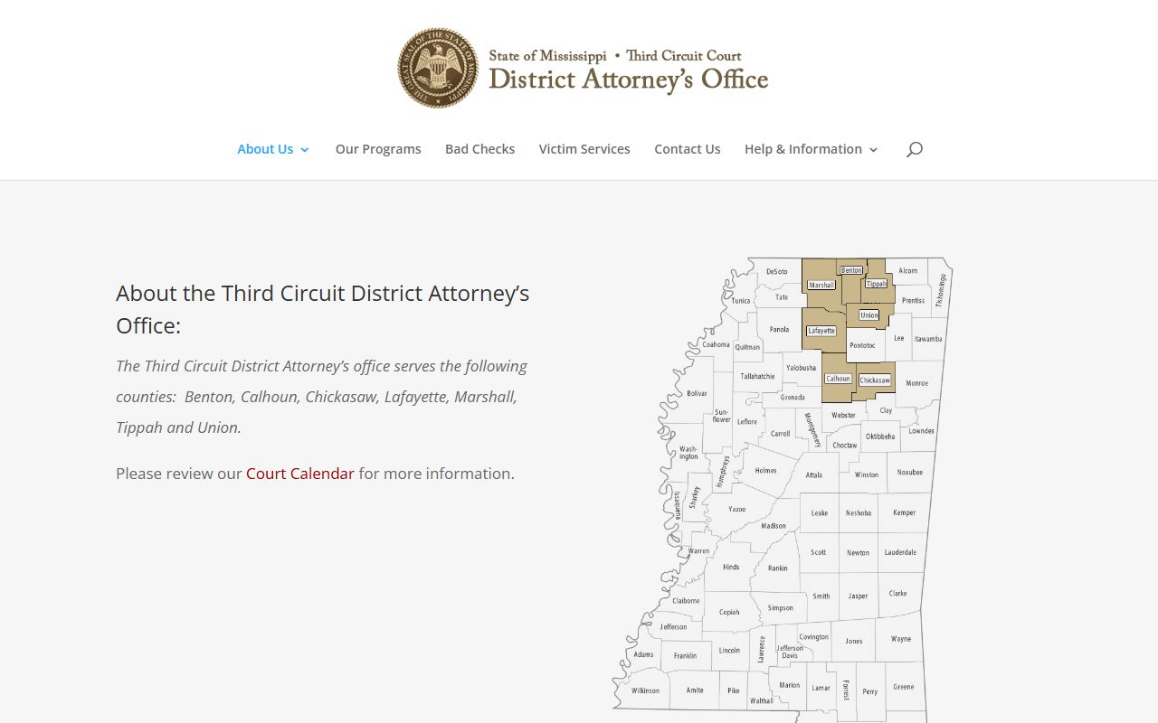 Lafayette County criminal court records Third Circuit District Attorney homepage