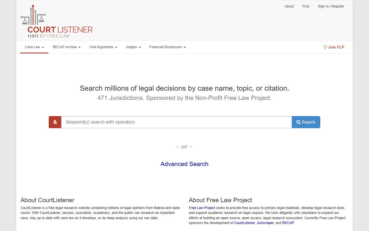 Lafayette County federal warrant research through CourtListener docket search