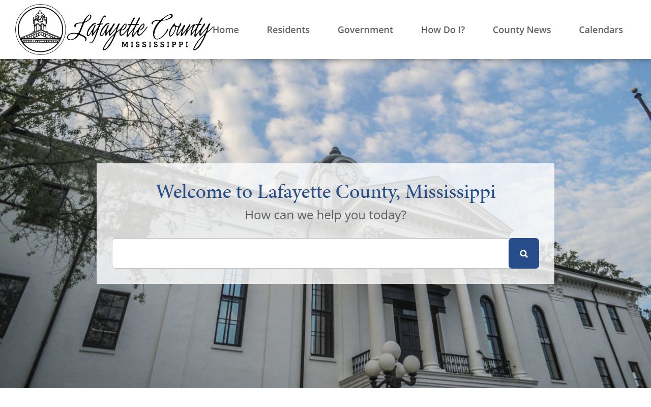 Lafayette County official government homepage for court records